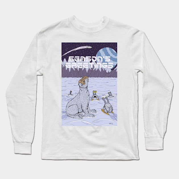 A Midwinter's Night on Ertrixia Season's Greetings Long Sleeve T-Shirt by AzureLionProductions